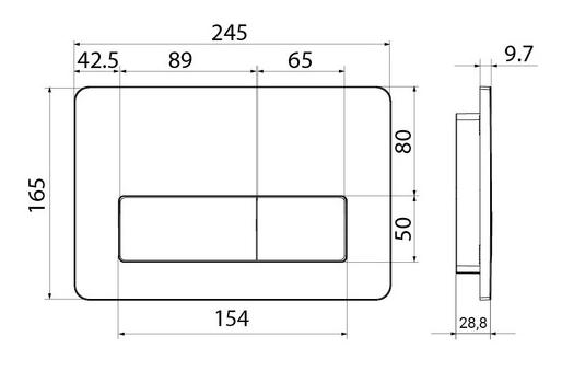 Кнопка смыва Iddis Unifix UNI10B0i77 черный