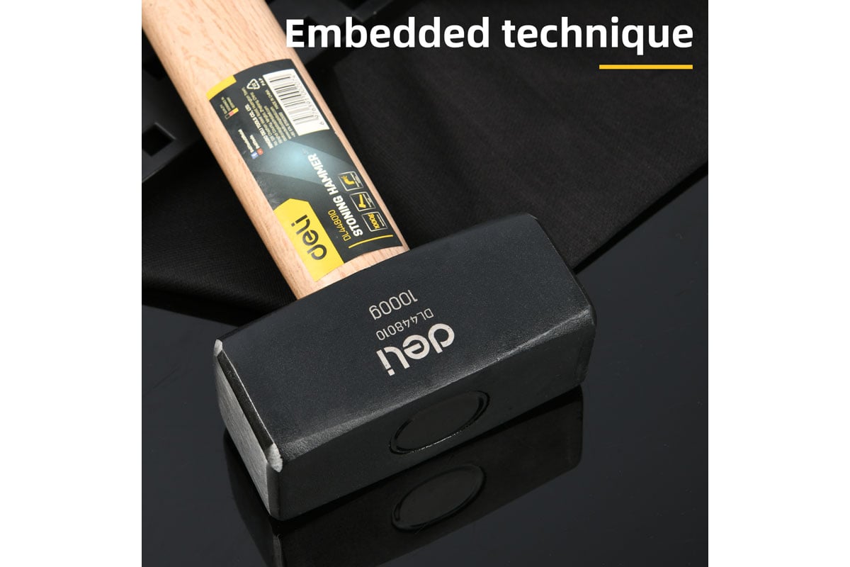 Кувалда Deli DL448010 1000 гр, деревянная рукоять 167397