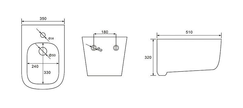 Подвесное биде Aquatek Лугано AQ1002-00 белый Подвесное биде Aquatek Лугано AQ1002-00 белый