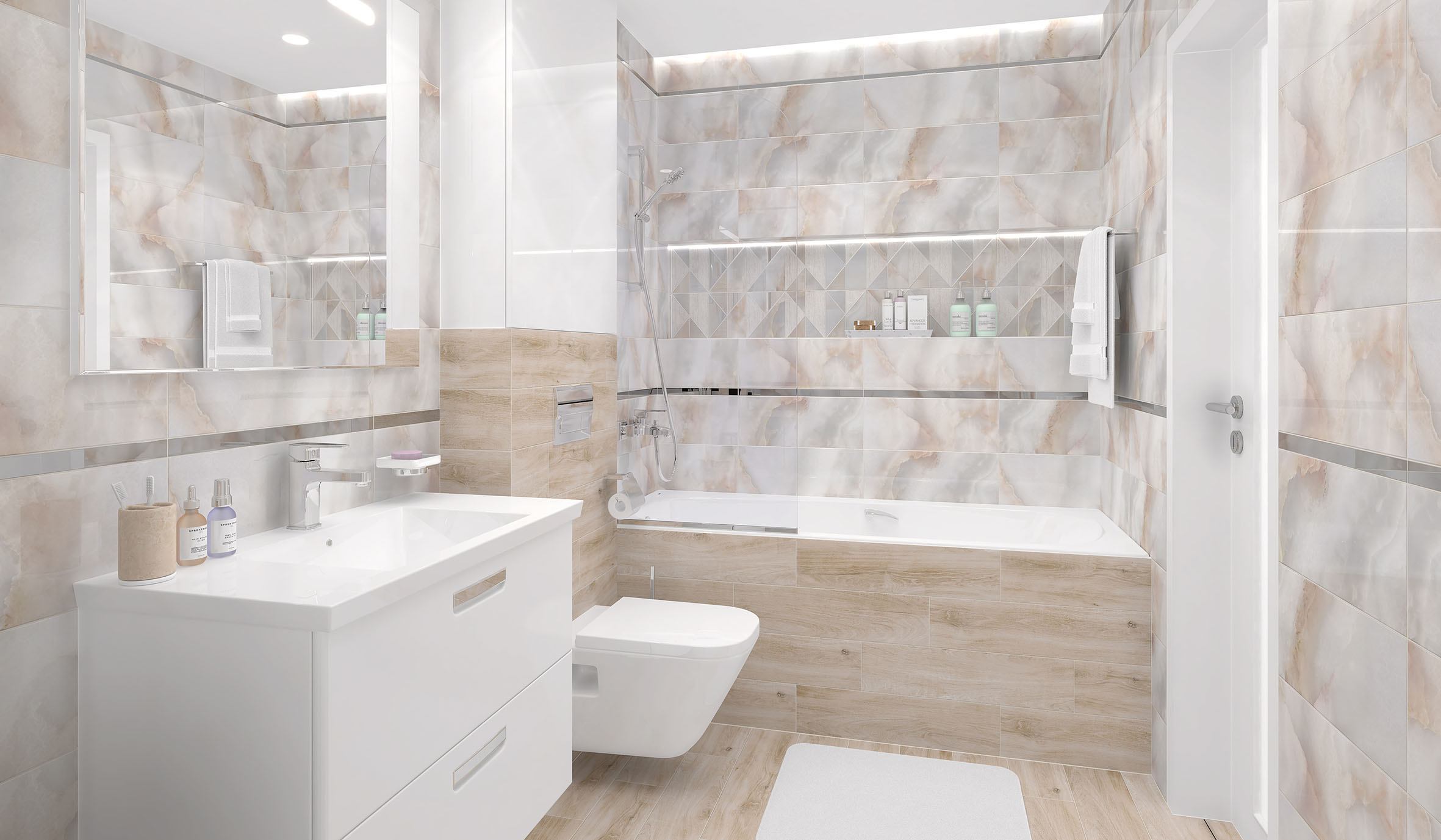Плитка Laparet Soul бежевая 20х50 см