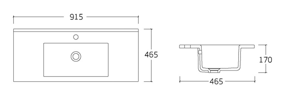 Тумба с раковиной Vincea Mia 90 см (под раковину VBS-13990) Beton