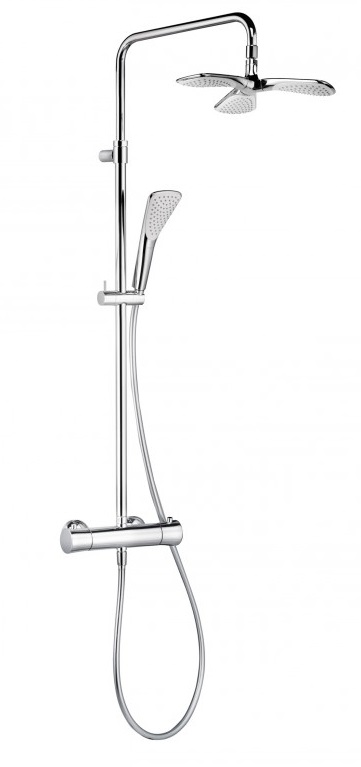 Душевая стойка Kludi Fizz Dual Shower System 6709505-00, термостат