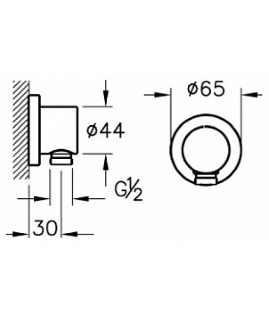 Шланговое подключение VitrA Shower Systems A45223EXP