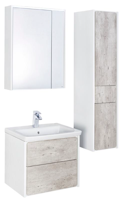 Мебель для ванной Roca Ronda 70 см бетон/белый глянец