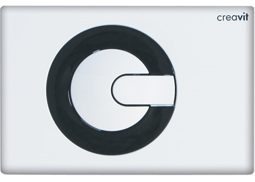 Кнопка смыва Creavit Power GP5001.02 белый/черный
