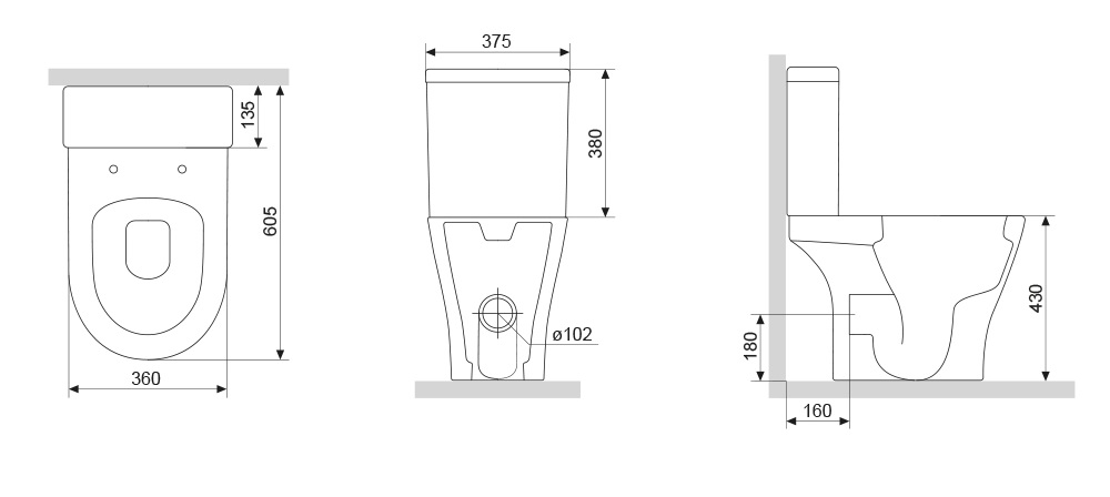 Унитаз-компакт Damixa Origin Bit 778607SC с сиденьем микролифт