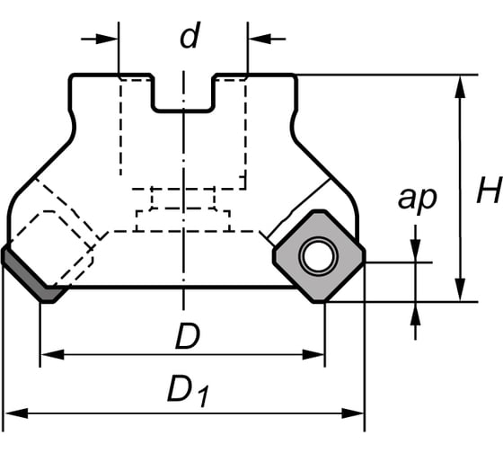 Корпус фрезы торцевой N150.D80/Z7 Norgau 022150080