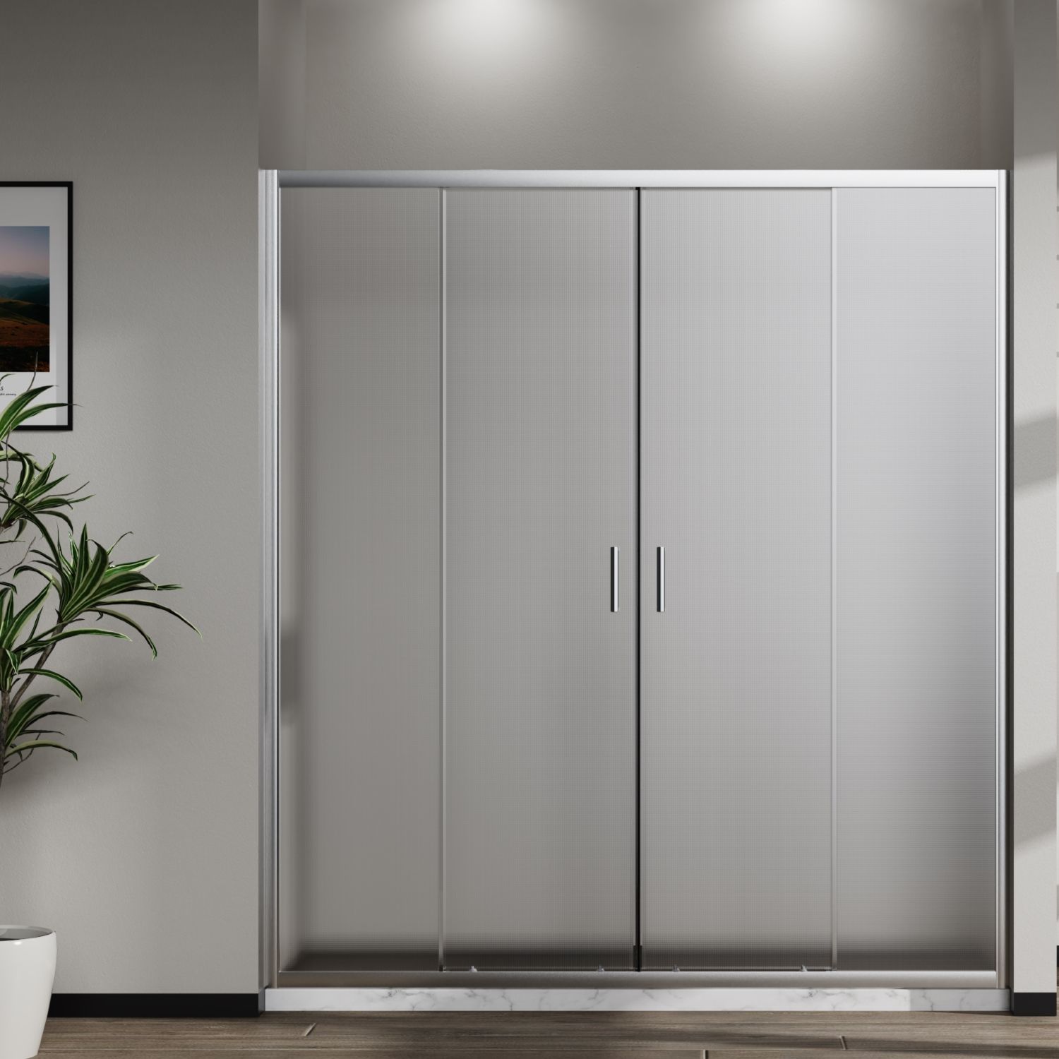 Душевая дверь Vincea Сити (City) VDS-5CT2170MT 170x195 хром, текстурное