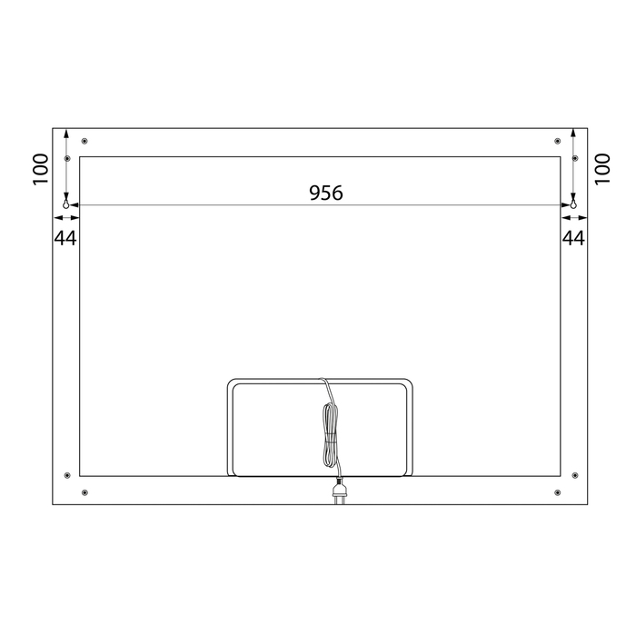 Зеркало Iddis Slide SLI1000i98 100x70 см с подсветкой, термообогревом, черный