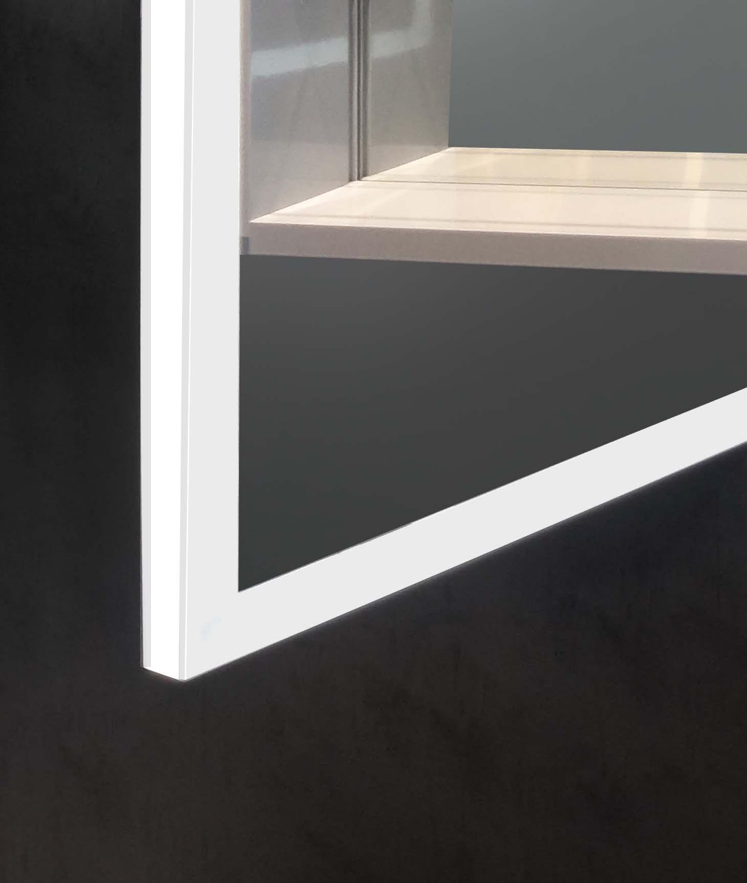 Зеркальный шкаф Aquatek 60x80 см с подсветкой, антипар, хром AQ7603B-MLC