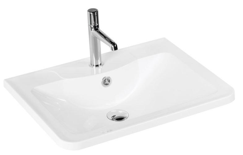 Тумба с раковиной BelBagno Albano 70 см подвесная, Bianco Lucido