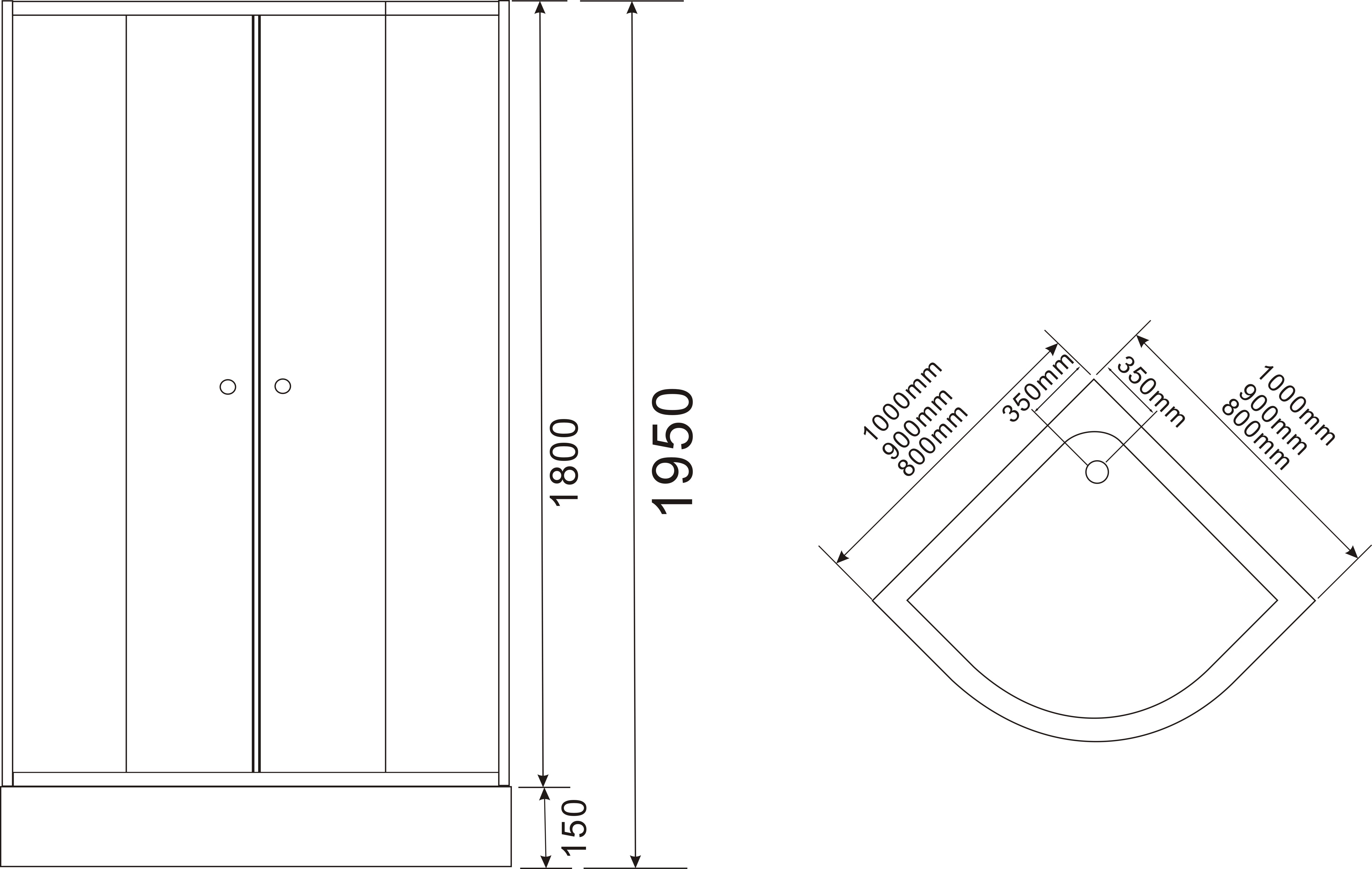 Душевой уголок Aqualux HYSW-218F-13 80x80