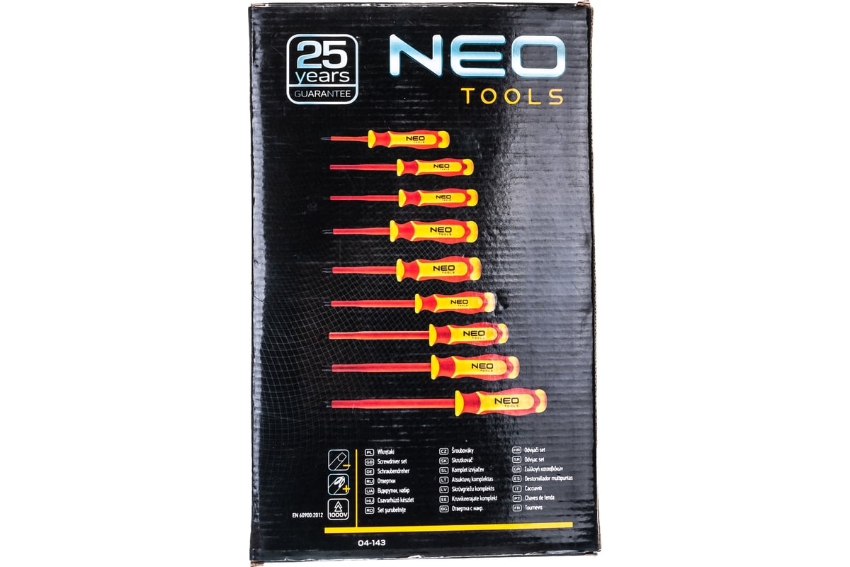 Набор отверток Neo Tools 1000 В, 9 шт 04-143