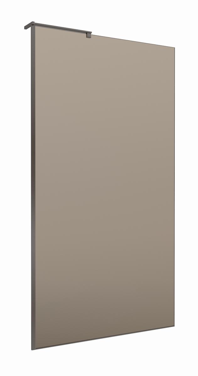 Душевая перегородка Belbagno UNO-L-1-TB-100-BR-GM 100x200 бронза, оружейная сталь