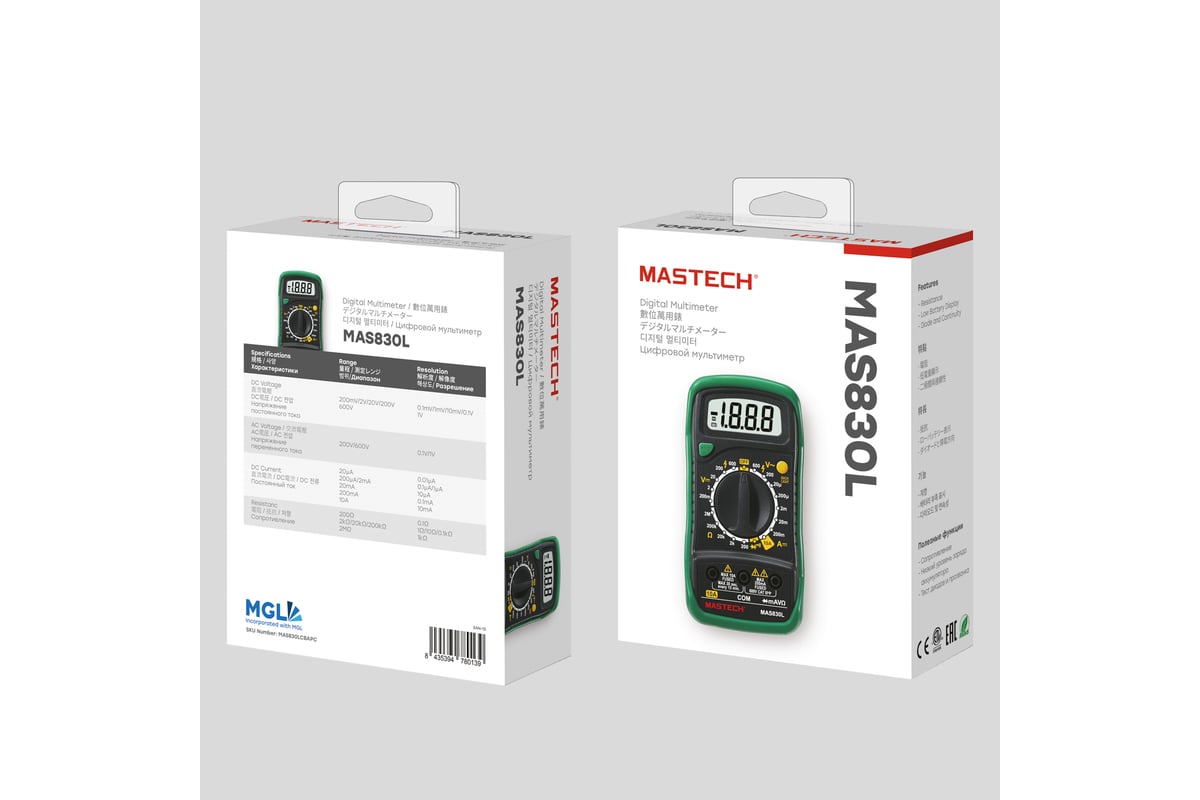Цифровой мультиметр Mastech MAS830L 13-2007