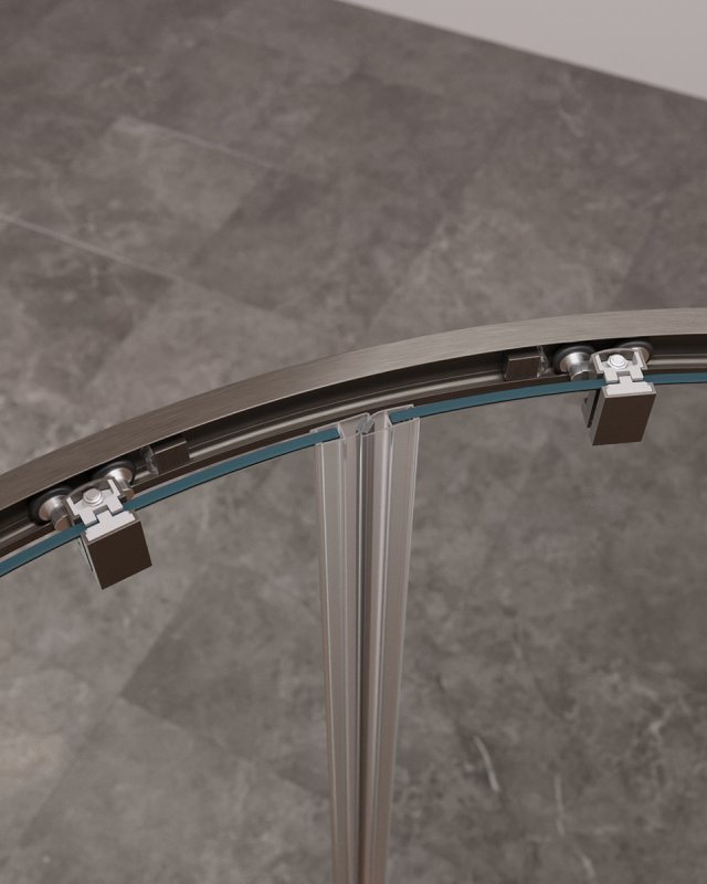 Душевой уголок Cezares MOLVENO-RH-2-120/90-C-GM-IV 120x90 прозрачный, оружейная сталь