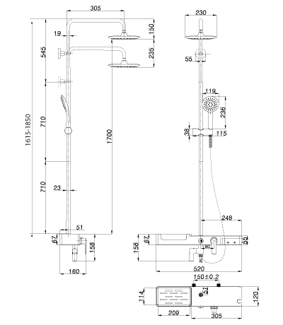 Душевая стойка Lemark Tropic LM7007C белый