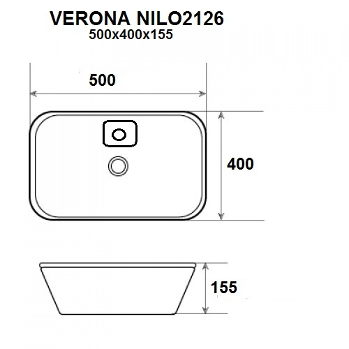 Раковина Nilo Verona 2126 50 см