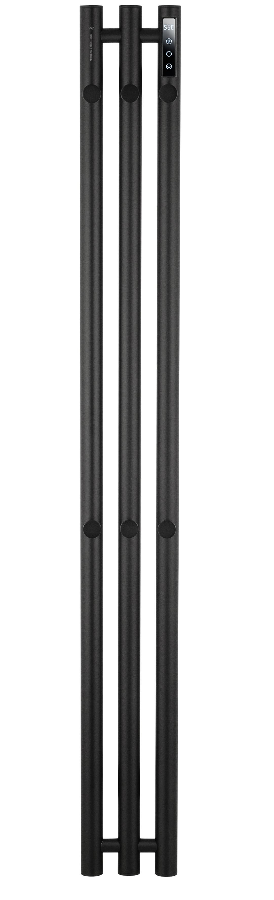 Полотенцесушитель электрический Wonzon&Woghand Kassel WW-AL72312-MB черный матовый