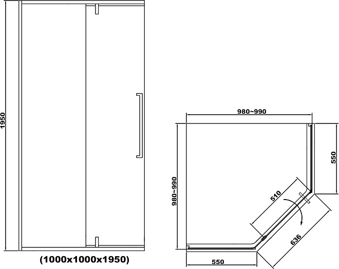 Душевой уголок RGW Stilvoll SV-81 100x100 хром, прозрачное