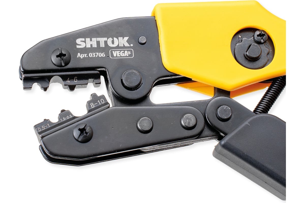 Пресс-клещи SHTOK ПК-23+, матрица, профиль точка, 0.25 - 10 мм, серия Vega 03706