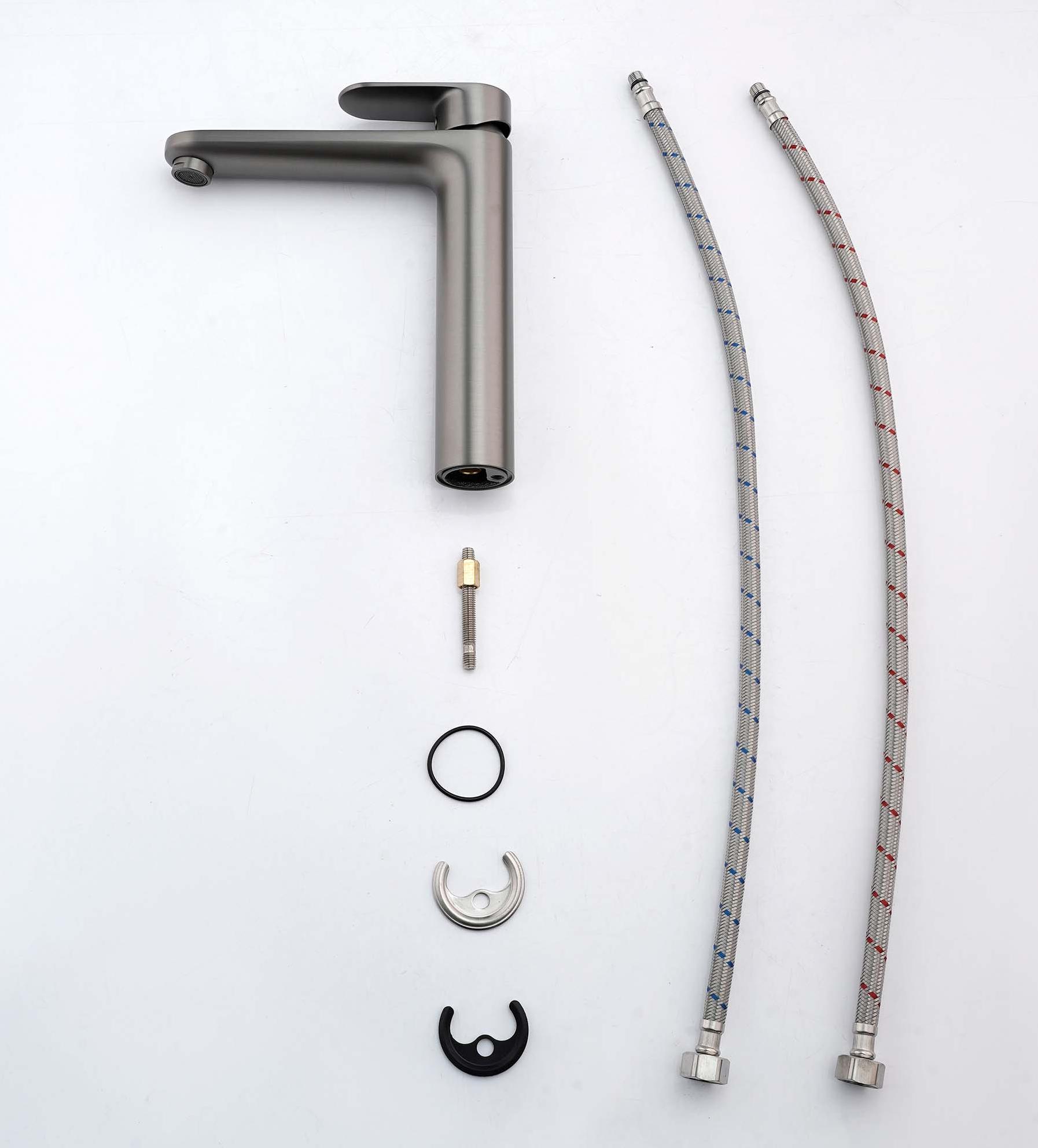 Смеситель для раковины Aquatek Ника AQ1804BGM оружейная сталь