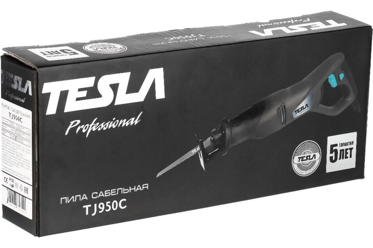 Сабельная пила Tesla TJ950C 850 Вт, 900-3300 ход/мин, максимальный пропил 115 мм, дер 8 мм-мет 674284