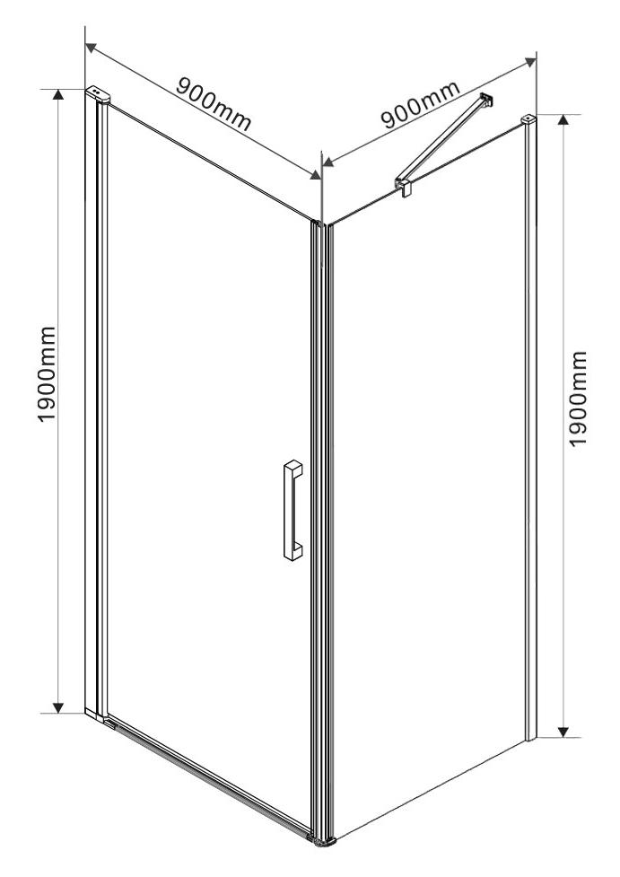 Душевой уголок Vincea Orta VSR-1O 90x90 хром, прозрачный