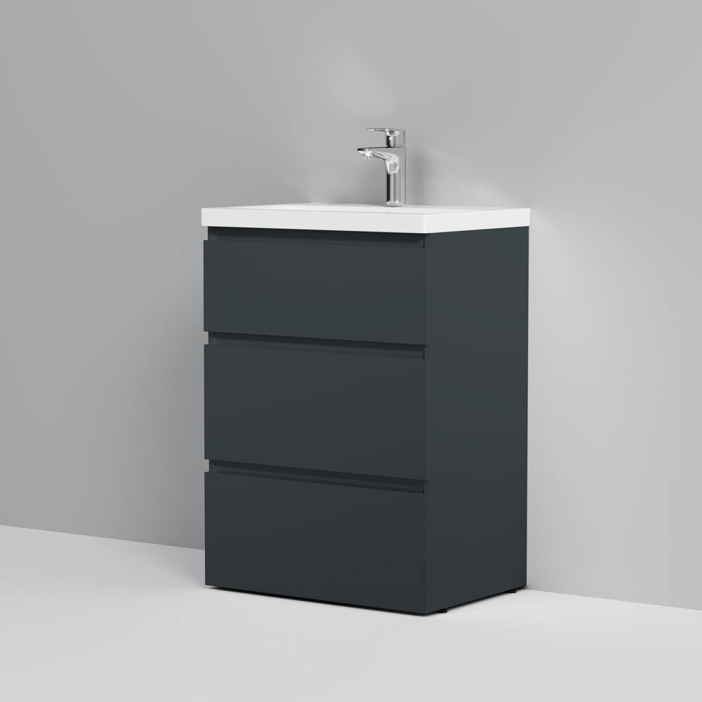 Мебель для ванной Am.Pm Gem S 60 см графит матовый