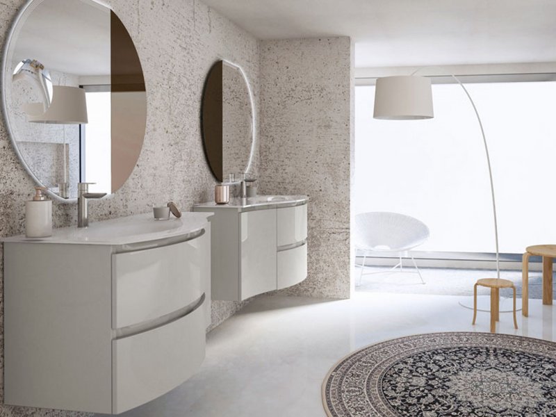 Мебель для ванной Cezares Vague 104 см Bianco lucido