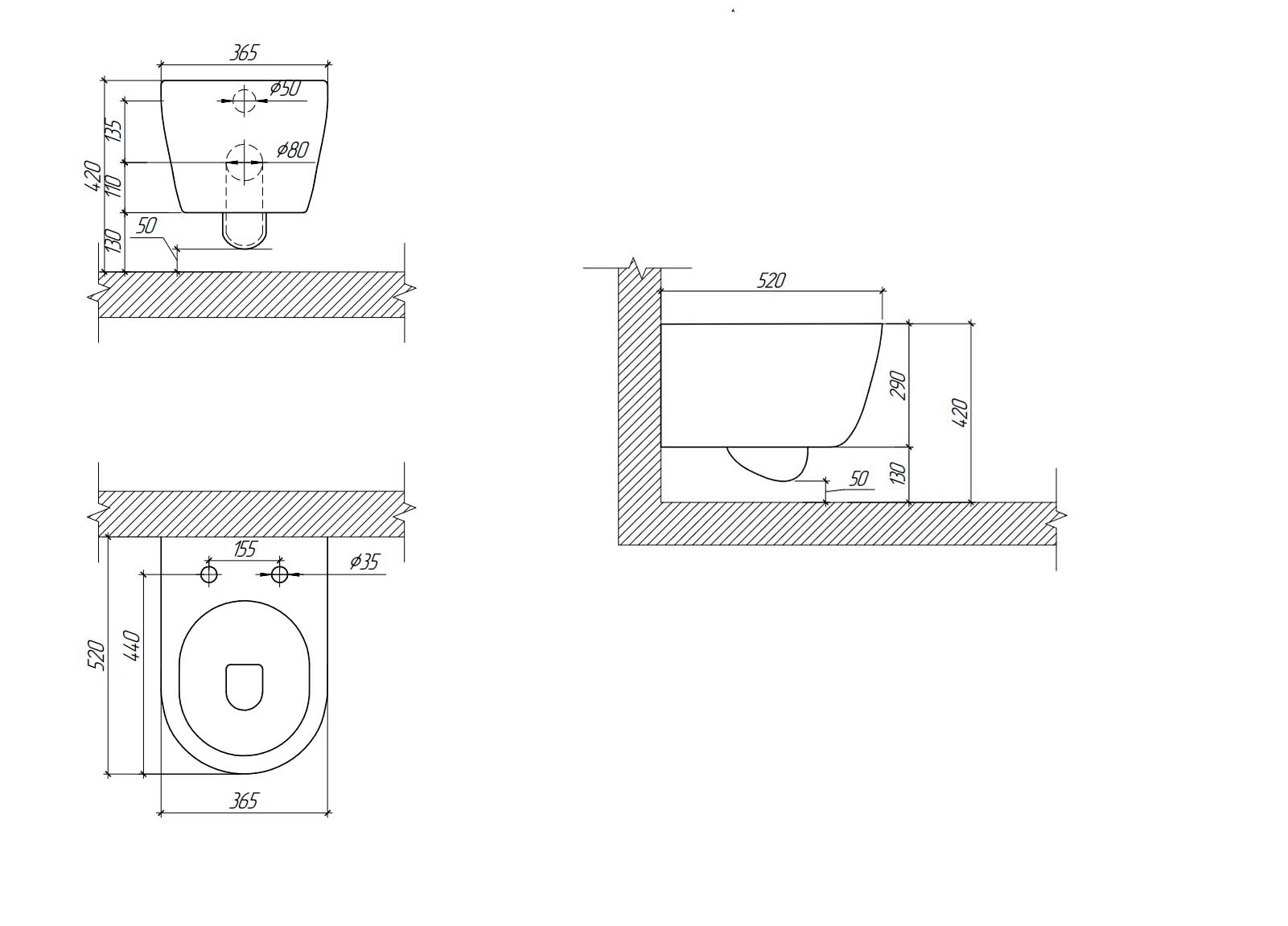 Подвесной унитаз SET Aquatek Поларис-033 4в1, кнопка оружейная сталь матовый Подвесной унитаз SET Aquatek Поларис-033 4в1, кнопка оружейная сталь матовый