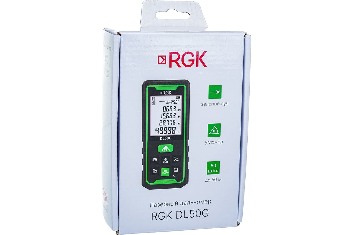 Лазерный дальномер с угломером RGK DL50G 778176