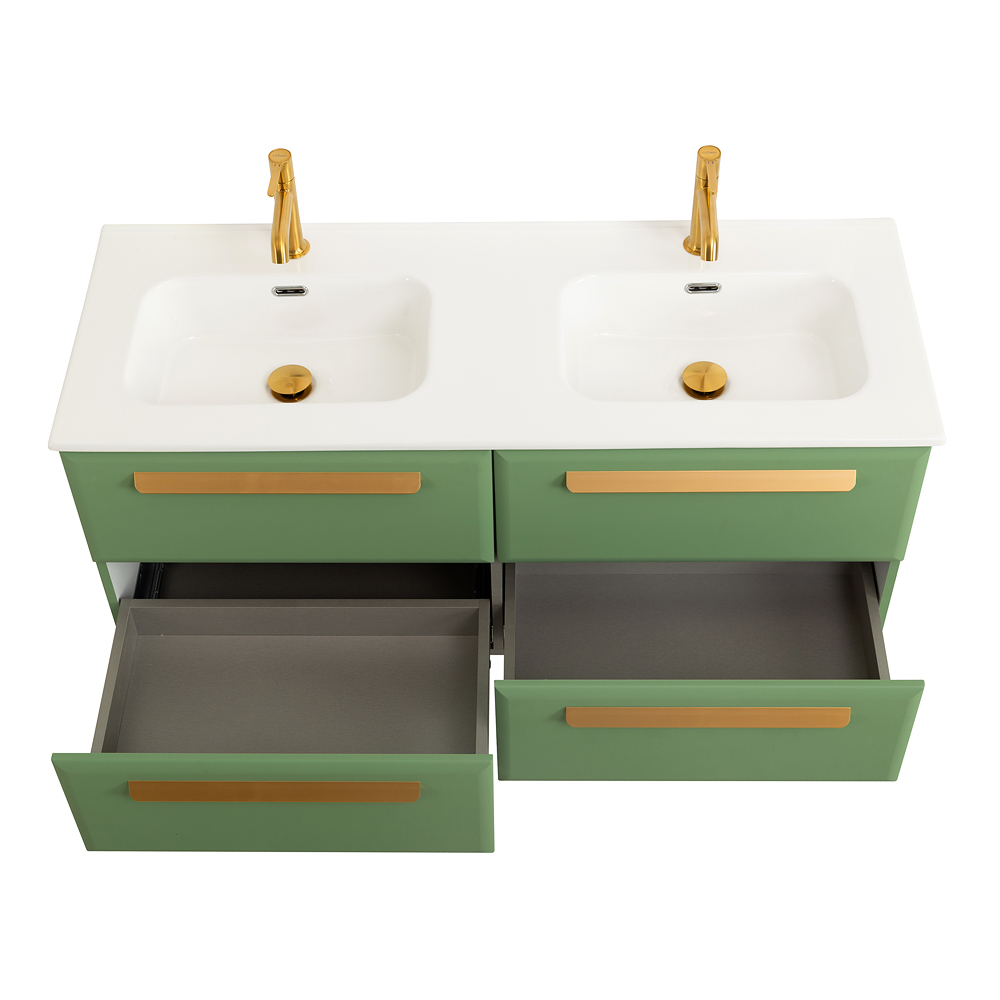 Тумба с раковиной Cezares Eco-Cer-N 120 см, 4 ящика Фисташковый Софт