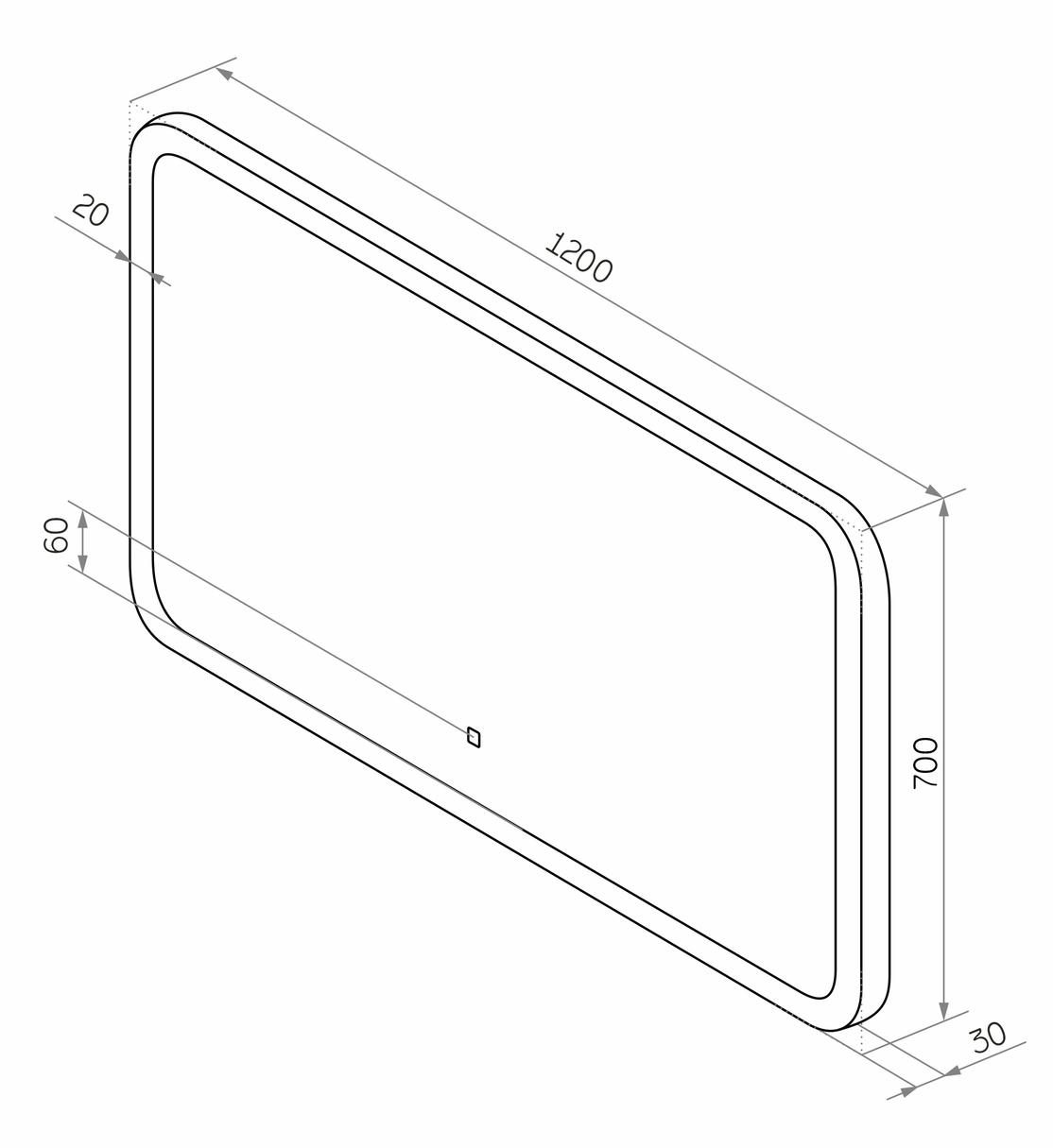 Зеркало Континент Demure Led 120x70 см с подсветкой ЗЛП252