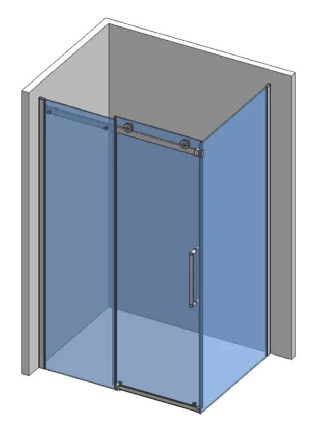 Боковая стенка AQUAme AQM4203F-9 90x195 прозрачная, хром