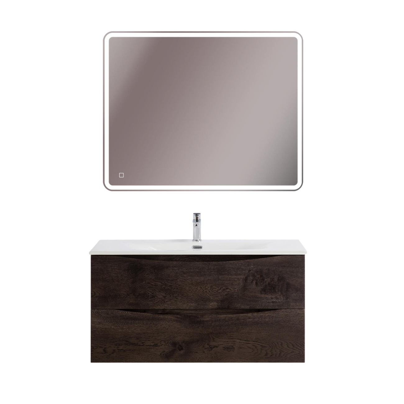 Мебель для ванной BelBagno Marino-Cer-N 100 см Rovere Nature Grigio