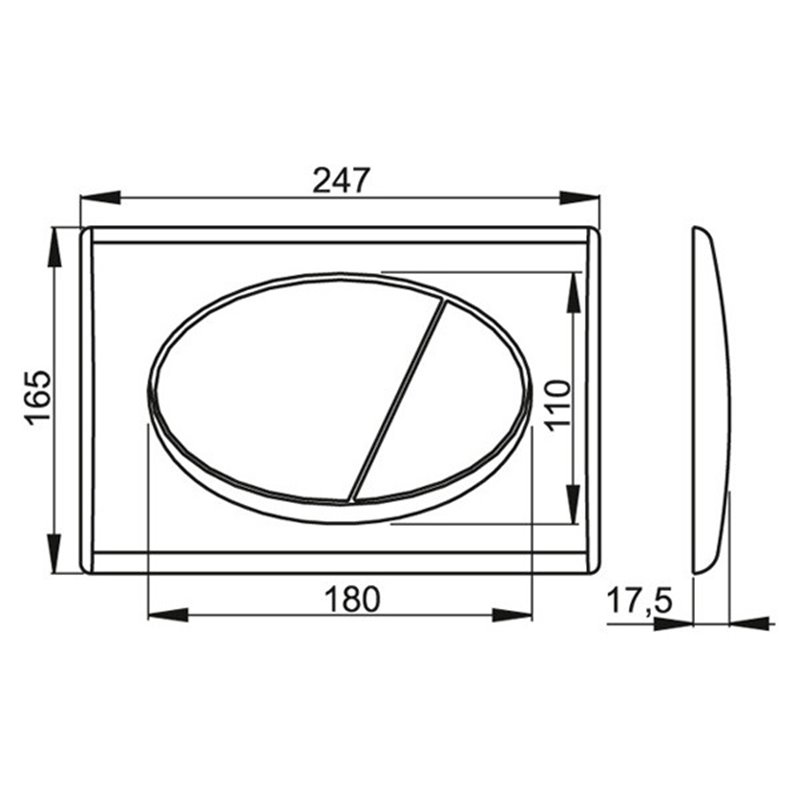 Инсталляция для унитаза AlcaPlast Sadromodul AM101/1120 с кнопкой, хром глянец