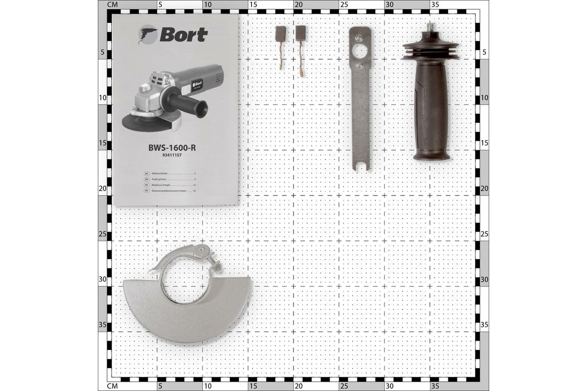 Шлифовальная угловая машина Bort BWS-1600-R 93411157
