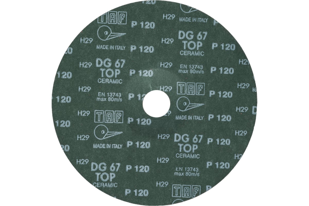 Круг фибровый dg67top 180х22 мм, P120, 25 шт TAF 4631169132378
