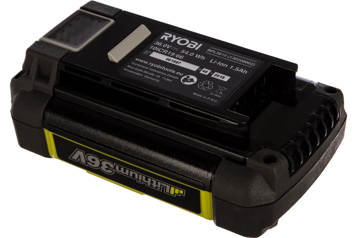 Аккумуляторная батарея (36 В; 1.5 A*ч; Li-Ion) Ryobi BPL3615 5133001875