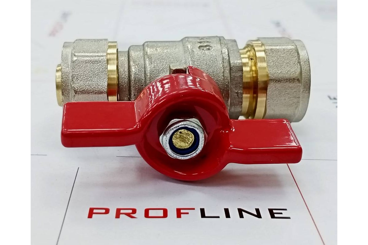 Кран шаровой для м/п труб PROFLINE цанга-цанга 16x16 УТ-00036233
