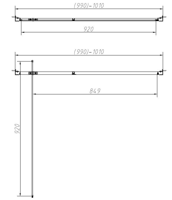 Душевая дверь Vincea Alpha VDP-3AL100CL 100x195 хром, прозрачная
