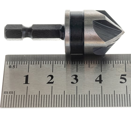 Зенкер конический, легированная сталь, хвостовик под биту, 19 мм FIT IT 36447