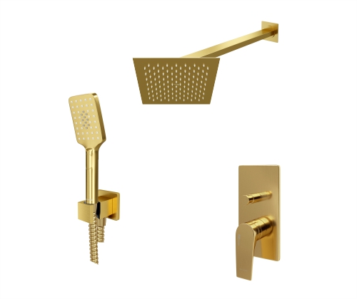 Душевой набор WasserKRAFT Aisch A55201 матовое золото