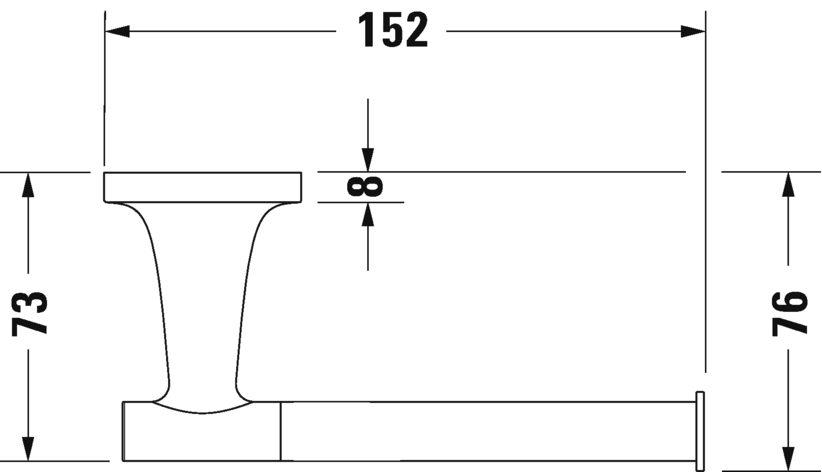 Держатель туалетной бумаги Duravit Starck T 00993746 черный матовый