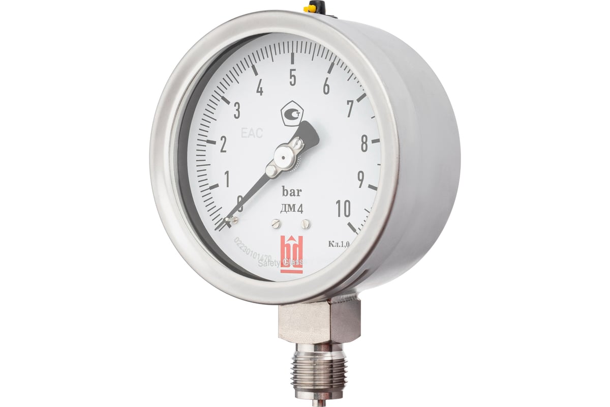 Манометр ДМ 4 100 Р (0-10) бар, кл.1.0, G1/2" BD 1154100004