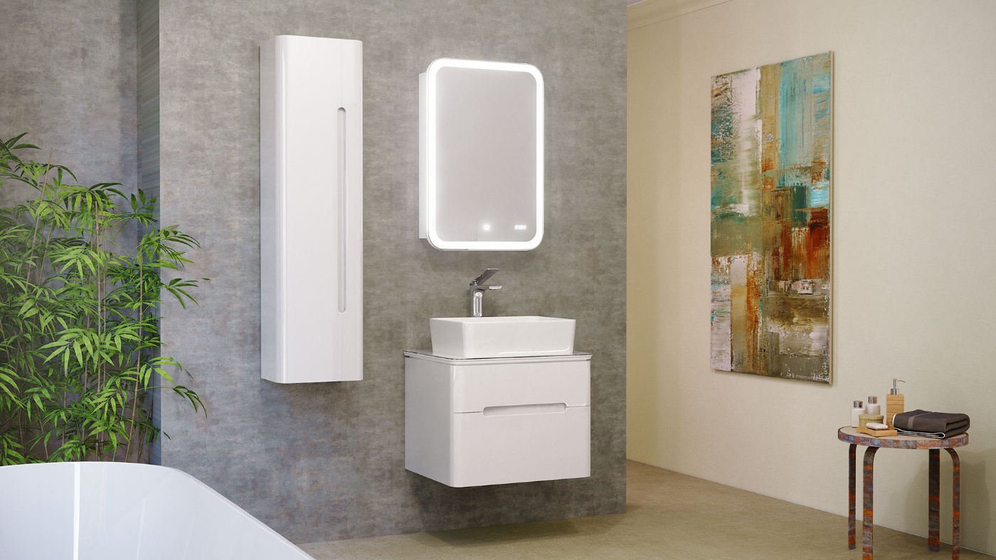 Мебель для ванной Jorno Bosko 60 см белый