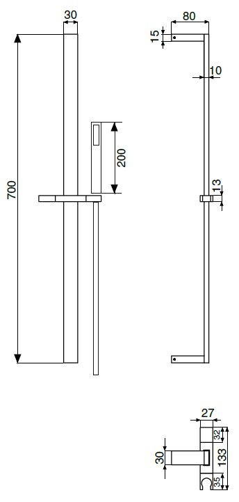 Душевой гарнитур Cezares CZR-L-SD-03/24 золото