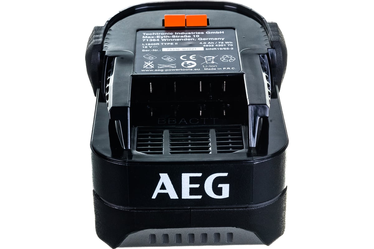 Аккумулятор (18 В; 4.0 А*ч; Li-Ion) + зарядное устройство SET L1840BL AEG  4932430359
