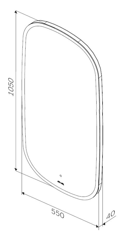 Зеркало Am.Pm Func 55x100 см, с подсветкой M8FMOX0551WGH